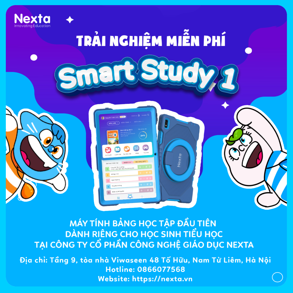 Máy tính bảng Nexta Smart Study 1 - Hàng Chính Hãng