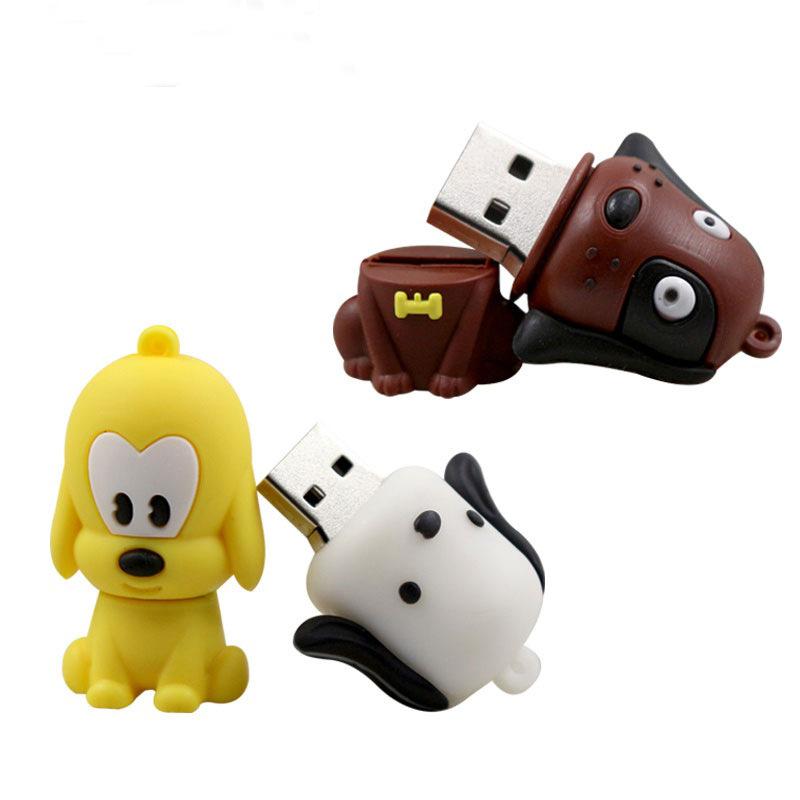 Thuận lợi nhất tùy chỉnh hoạt hình dễ thương cún con USB sáng tạo cao su mềm quà tặng USB 8g16g32g64g hoạt hình USB
