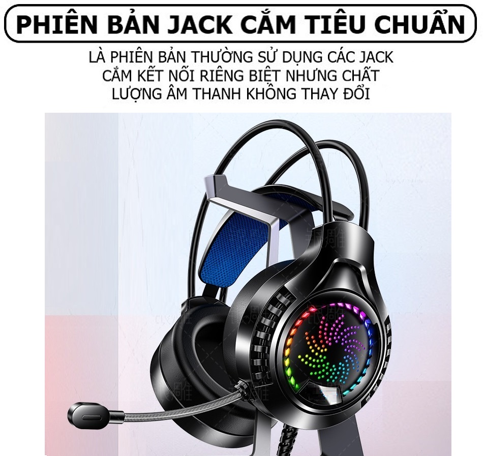 Tai nghe chụp tai máy tính Bluetoshita GAMING có đèn LED đổi màu, mic đàm thoại, headphone chơi game trên laptop, pc BJG90 - Hàng Chính Hãng