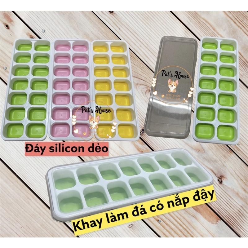 Khay đá silicon dẻo có nắp 14ô dễ dàng sử dụng