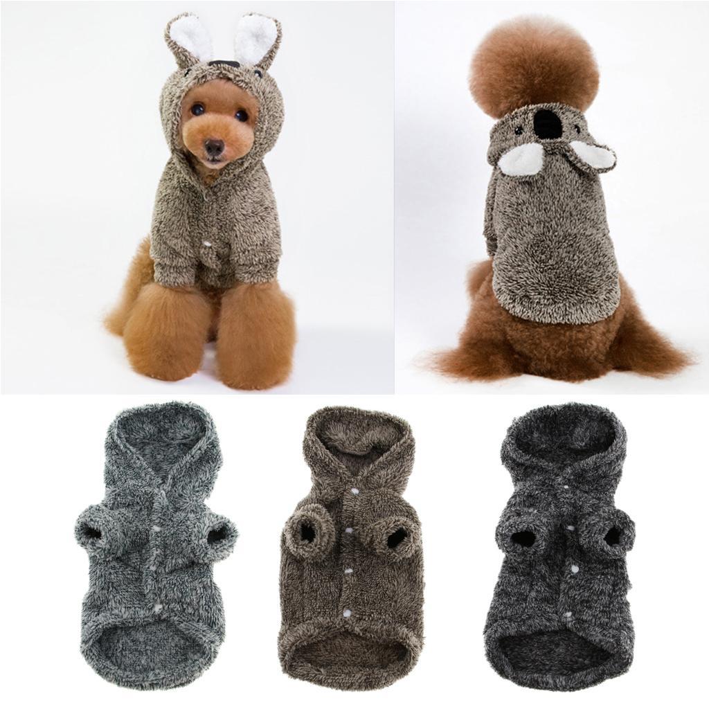 Coral Fleece Clothes Lazy Bear Dress Up Black Hoodie Dog Costume