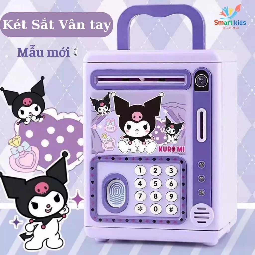 Két Sắt Mini Kuromi, Melody, Mario Có Vân Tay Thông Minh, Két Sắt Đựng Lì Xì Cho Bé