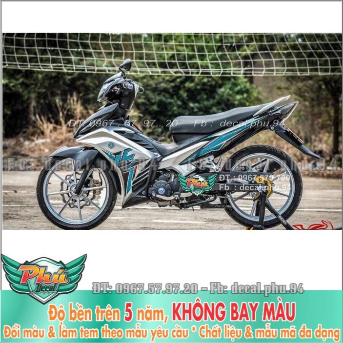 Tem rời Exciter 135 Lc xanh bạc đen  -1