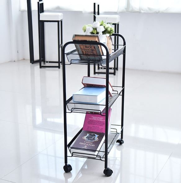 Kệ, Xe Đẩy Sắt Mắt Lưới 3 Tầng Đa Năng