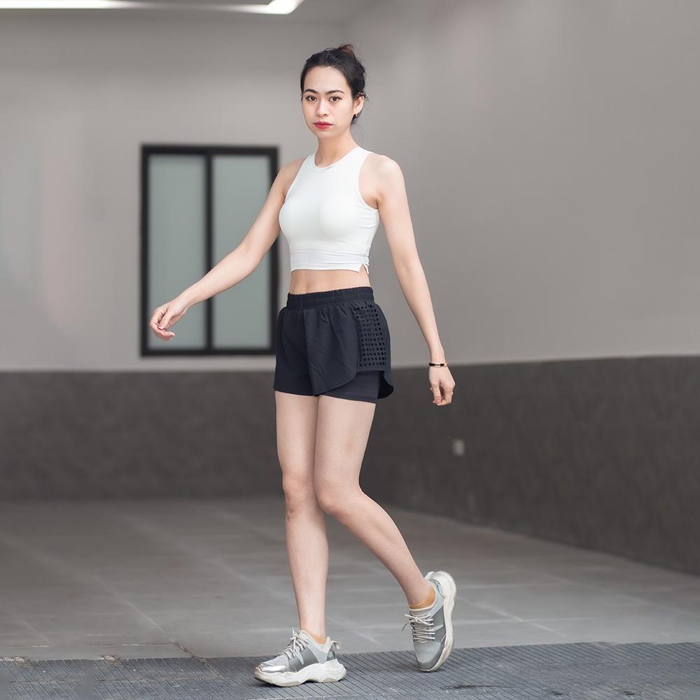 Set tập aerobics, tập gym, yoga, hay chạy bộ và các hoạt động ngoài trời khác (Boxer Laze - Bra MixTop