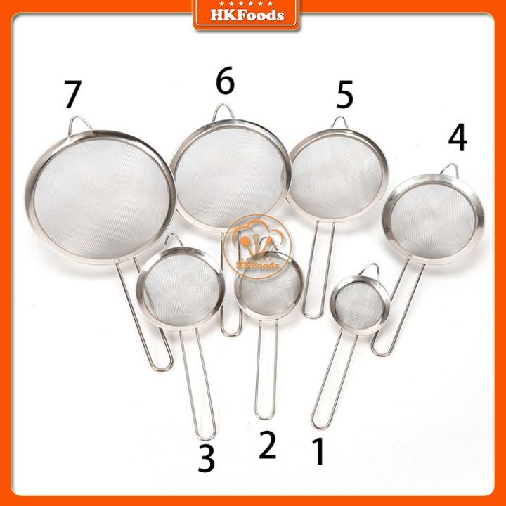 Vợt lọc,dụng cụ lọc đa năng bằng inox đường kính 8-10-12-14-16-18-20cm