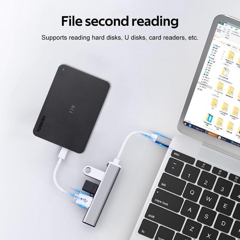 Bộ Chia 4 Cổng USB 3.0 Type C Tốc Độ Cao Cho Máy In OTG/PC