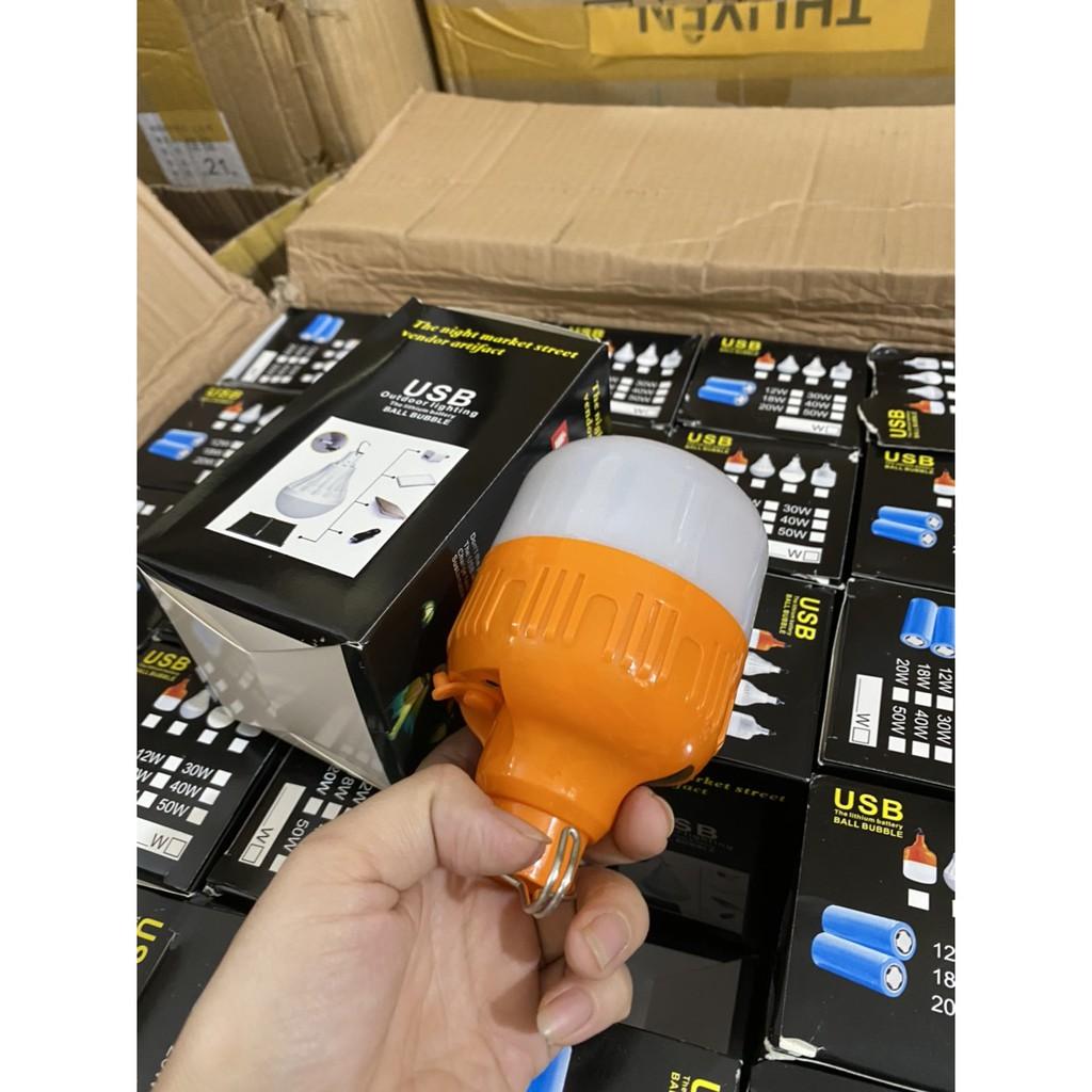 Bóng đèn tích điện 6-8h - loại 40w sạc tích điện có móc treo