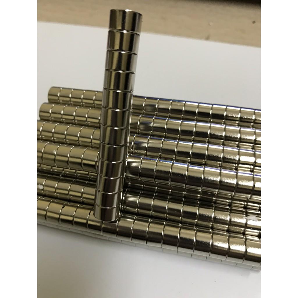10 viên Nam châm viên 10x6mm, nam châm đất hiếm có lực từ mạnh
