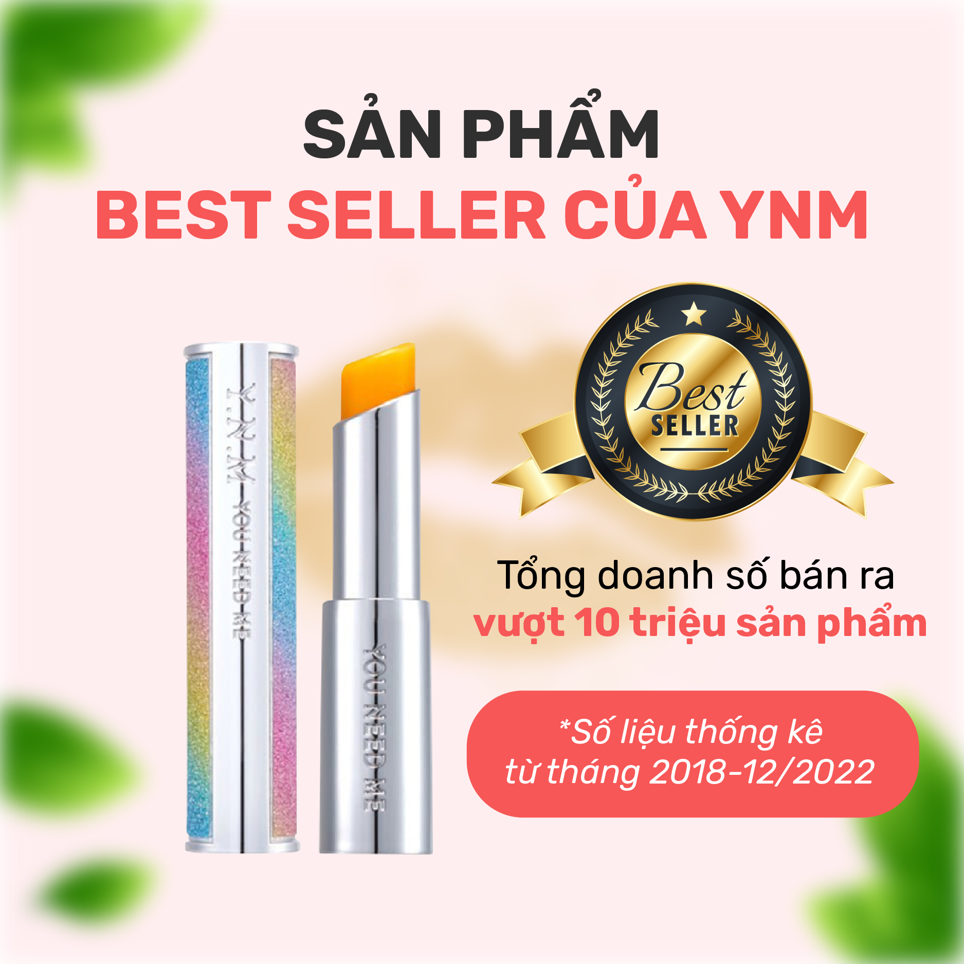 Son Dưỡng Mềm Môi, Hết Thâm, Đổi Màu YNM Rainbow Honey Lip 3g