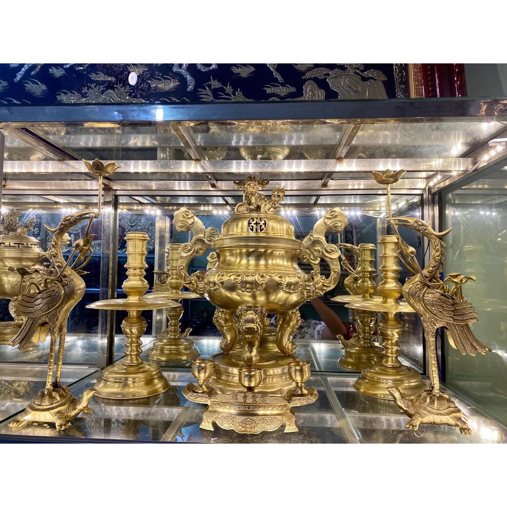ĐỒ ĐỒNG Ý YÊN - Bộ Ngũ Sự Sòi 50 bày biện Ban Thờ mang đến sự trường thọ may mắn Nặng 24kg