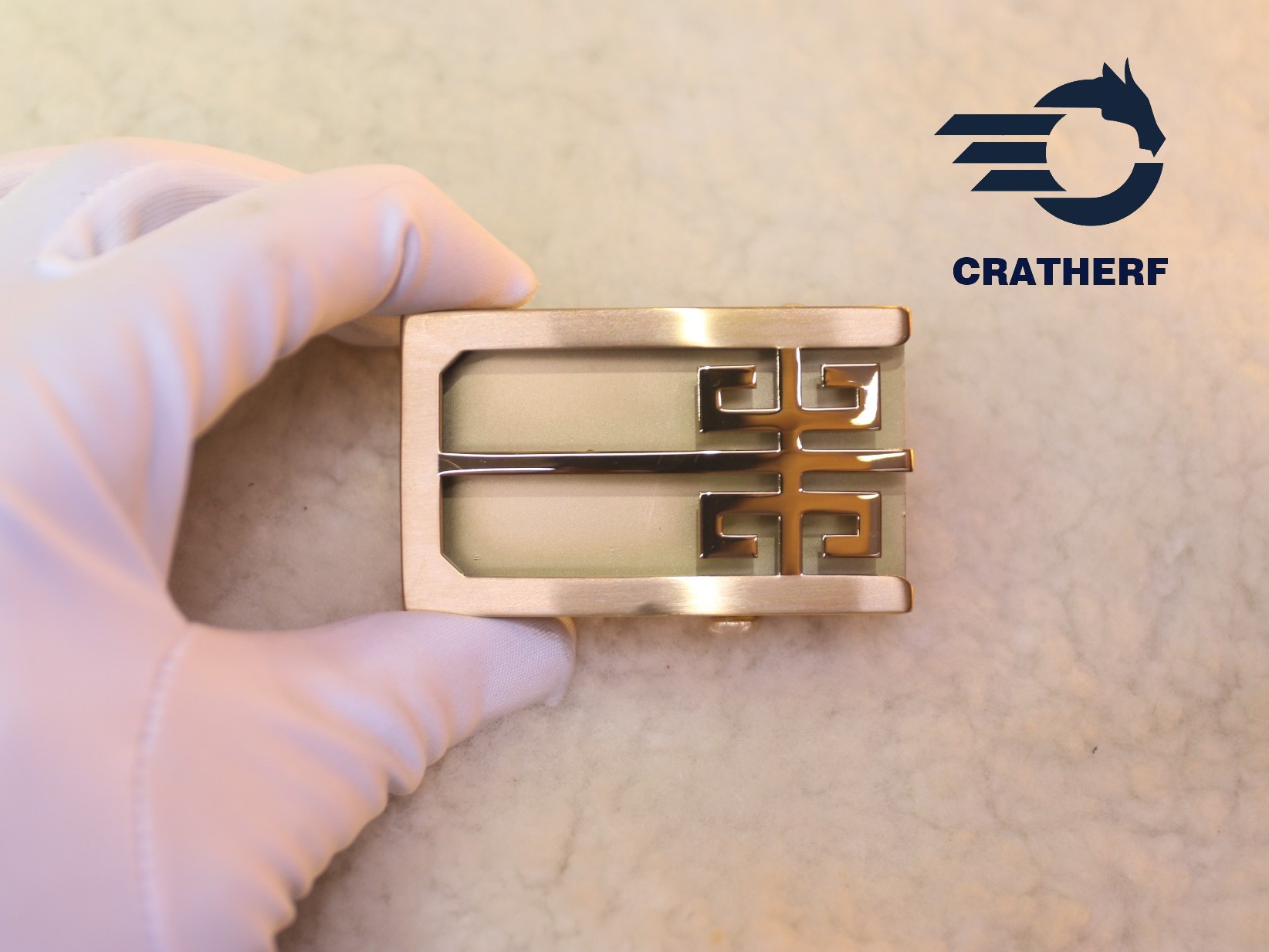 Mặt Khóa Thắt Lưng Cao Cấp - Đầu Khóa Dây Nịt CRATHERF CT003WB -Mặt Khóa Inox 316 Nguyên Khối
