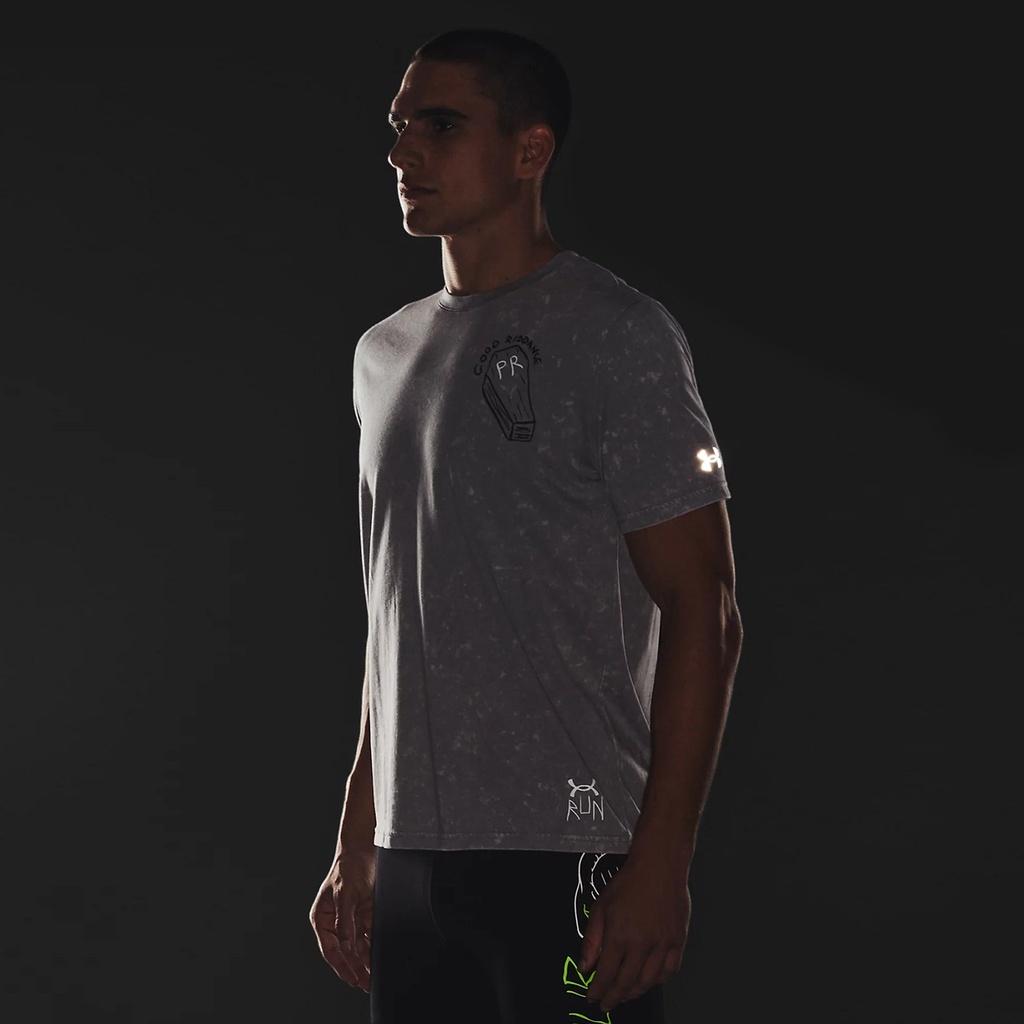 Áo thun tay ngắn chạy bộ nam Under Armour Run Your Face Off Dust - 1361482-035
