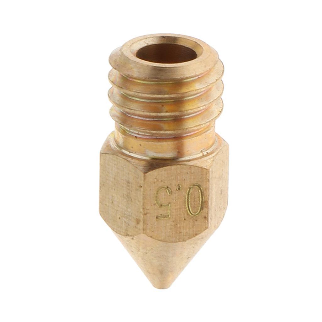 0.5mm Extruder Brass Nozzle Print Head for 3.0mm 3D Printers Accessories