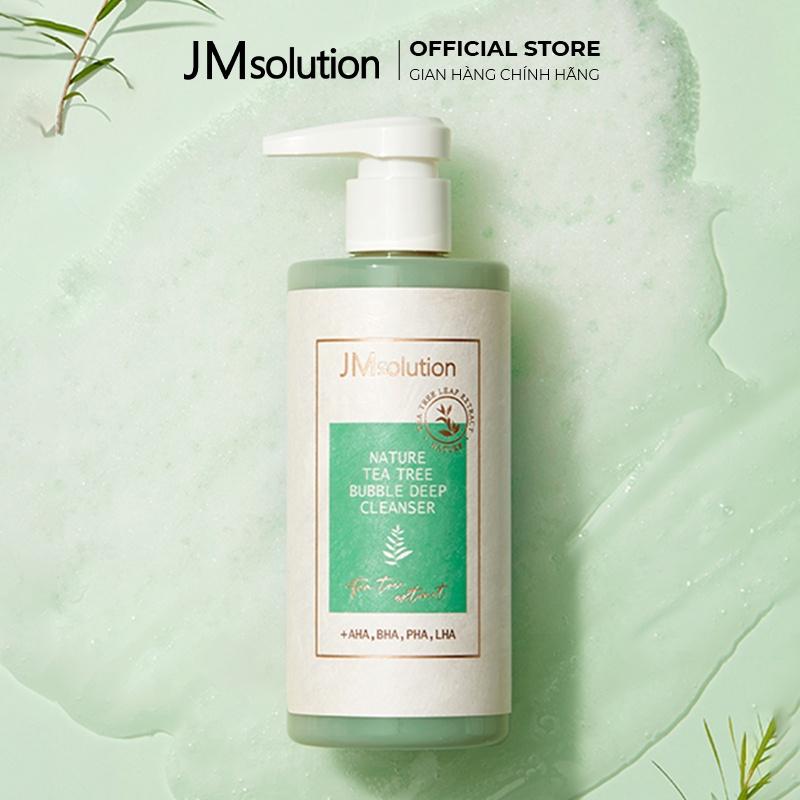 Tẩy Trang Dạng Bọt Cho Da Mụn JMsolution Nature Tea Tree Bubble Deep Cleanser 300ml