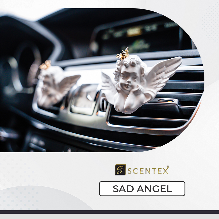 Nước hoa xe hơi cao cấp Scentex SAD ANGEL 100% Organic, được làm từ chất liệu đá Aroma Stone đặc biệt, dễ dàng thẩm thấu và khuếch tán mùi hương theo cửa gió điều hòa, khử mùi, diệt khuẩn hiệt quả - Hàng Chính Hãng