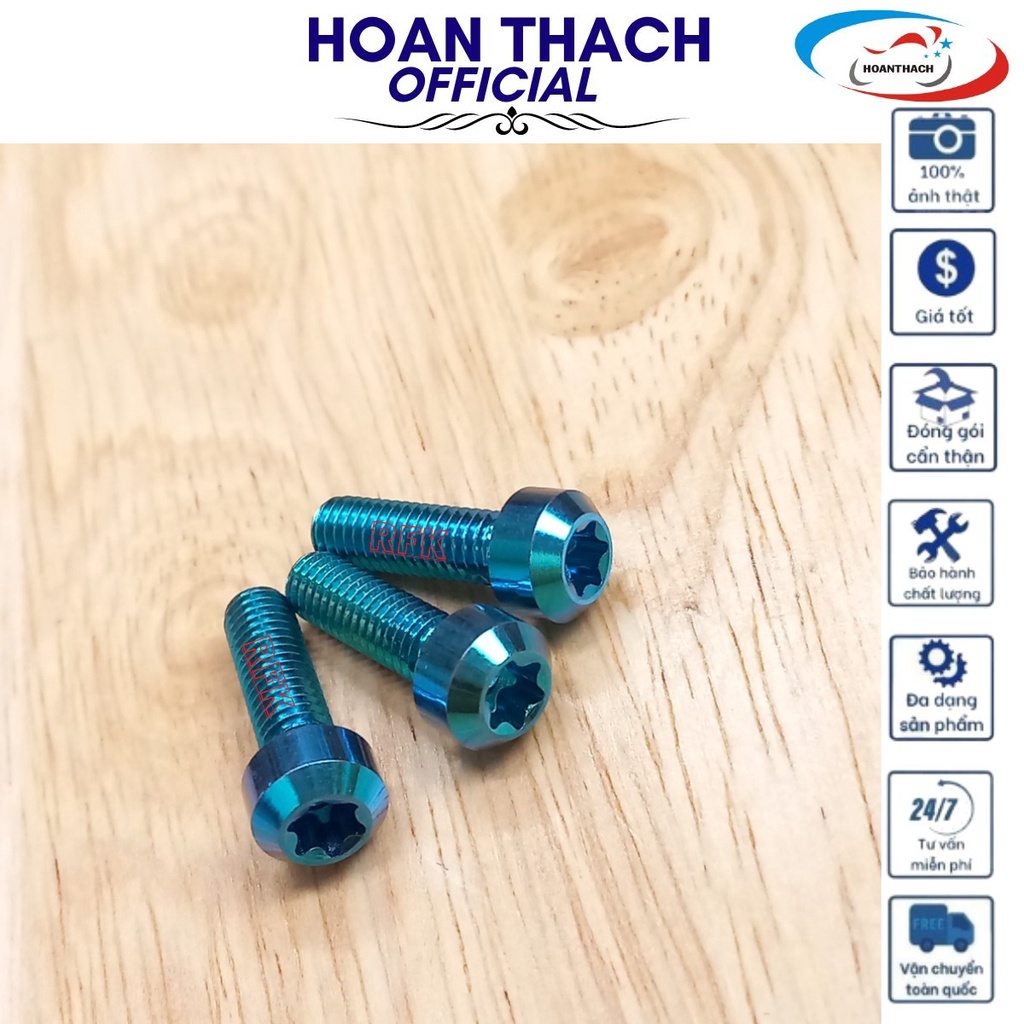 Ốc Gr5 Titan 6L20 Trụ Xanh Dùng cho nhiều dòng xe  SP010567 (giá 1 con)