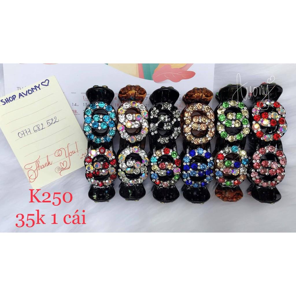 Kẹp tóc càng cua 5 chấu đính đá màu số 8