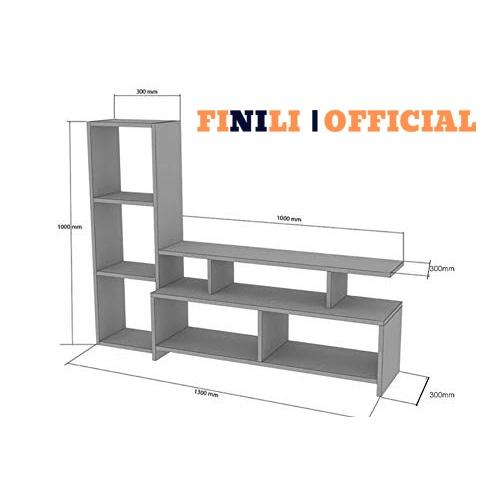 Combo kệ tivi để sàn 1m, 1m2 và kệ trang trí đẹp màu trắng giá tốt FNLO96