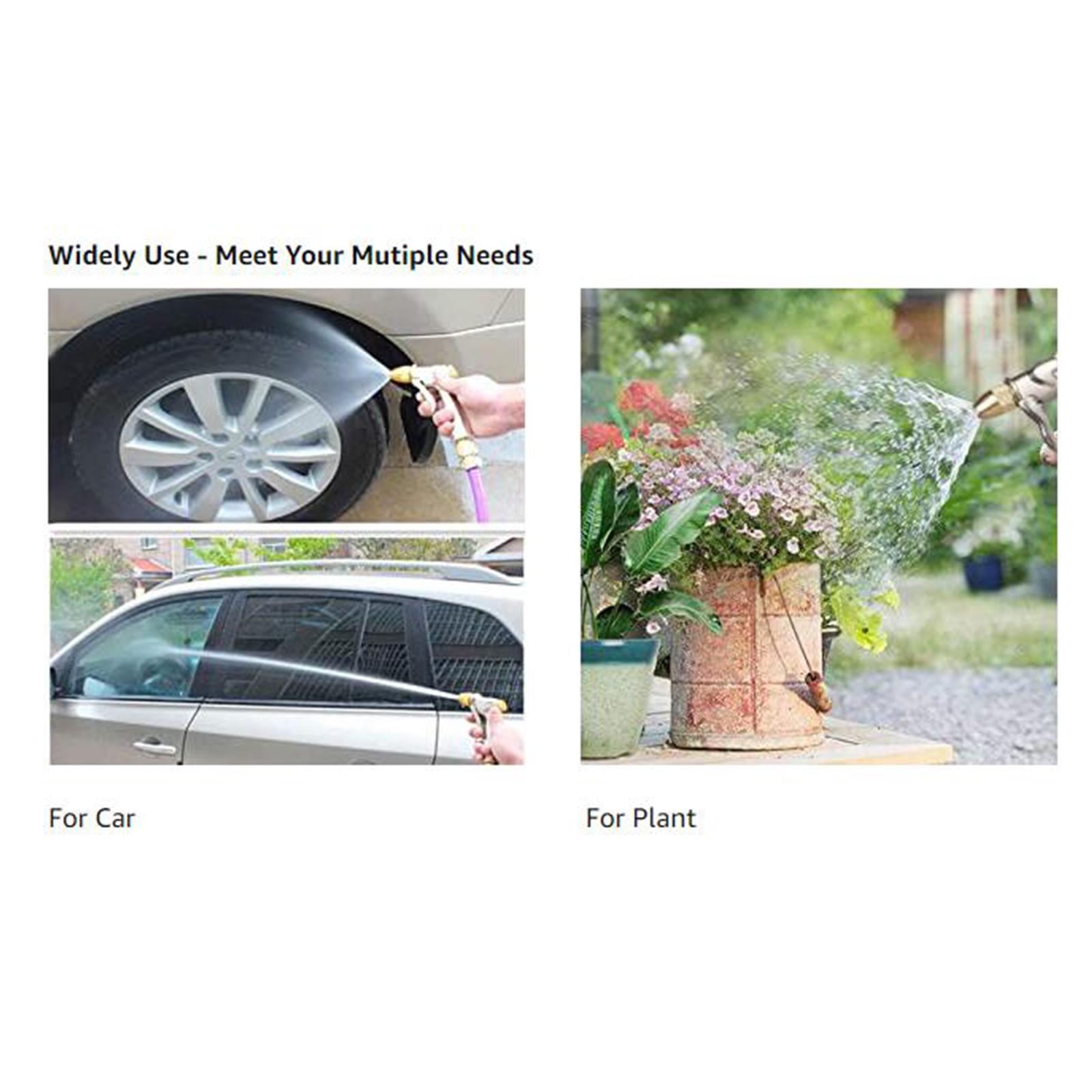 Upgrade Garden Hose Nozzle Sprayer, Heavy Duty Metal Handheld Water Nozzle High Pressure in 3 Spraying Modes for Car Washing, Patio and Pet