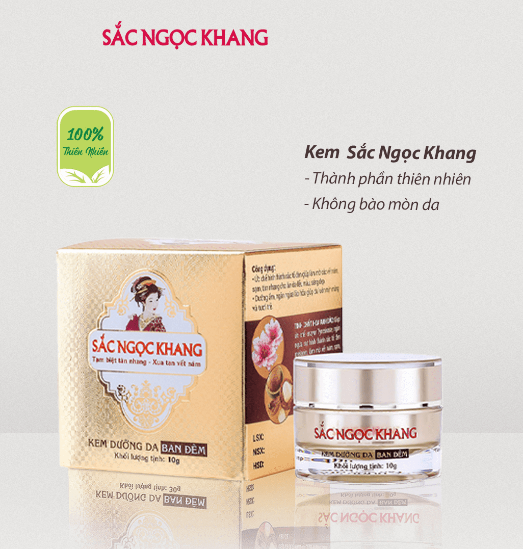 Kem dưỡng ban đêm Sắc Ngọc Khang dưỡng sáng và mờ thâm nám 10g