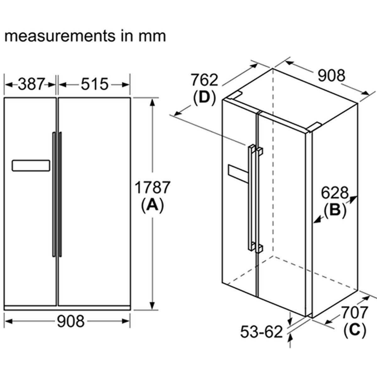 TỦ LẠNH SIDE BY SIDE BOSCH KAN93VIFPG - HÀNG CHÍNH HÃNG