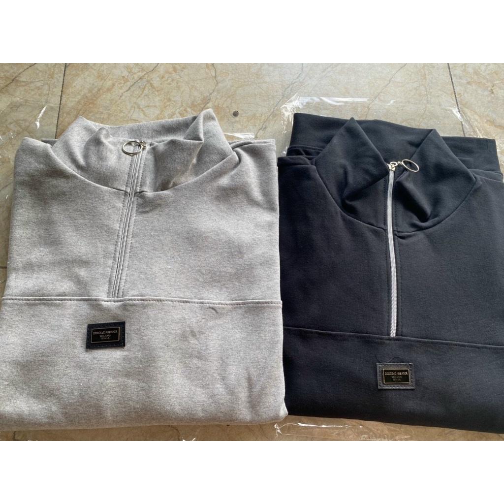 Áo Sweater Zip Nỉ Nam Nữ Unisex Cổ Cao Dáng Thụng Logo Trước