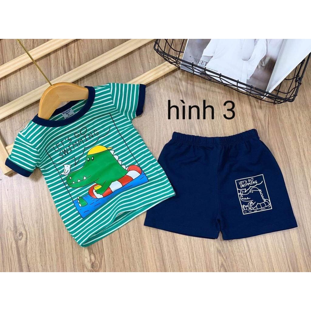 Sỉ BỘ NGẮN TAY DỄ THƯƠNG THUN COTTON BÉ TRAI - ĐỒ BỘ TRẺ EM