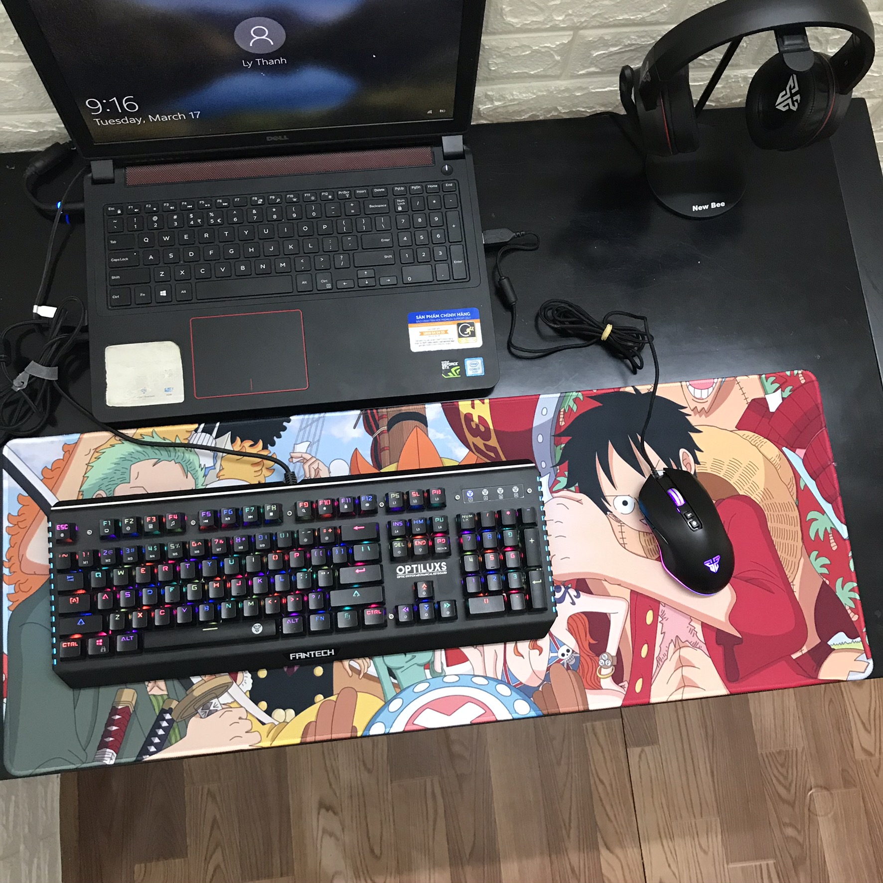 Miếng Lót Chuột, Bàn Di Chuột, mouse pad anime One Piece cỡ lớn (80x30x0.3)