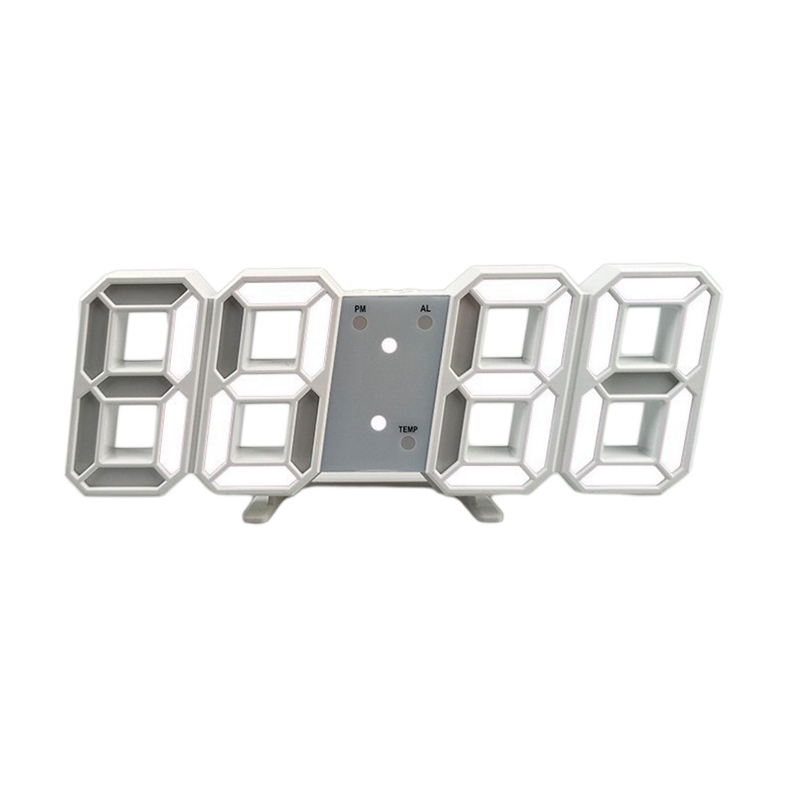 Digital Wall Clock LED Clock LED Display Multifunctional Desktop Clock Electronic Alarm Clock for Living Room NightStand Home