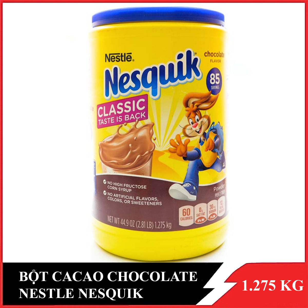 Sữa bột Nestlé Socola Nesquik hương Chocolate 1.275 kg