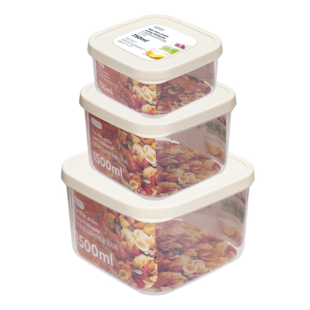 Hộp Nhựa Đựng Thức Ăn Hokkaido chữ nhật INOCHI Trong Suốt 750-1500-2500ml