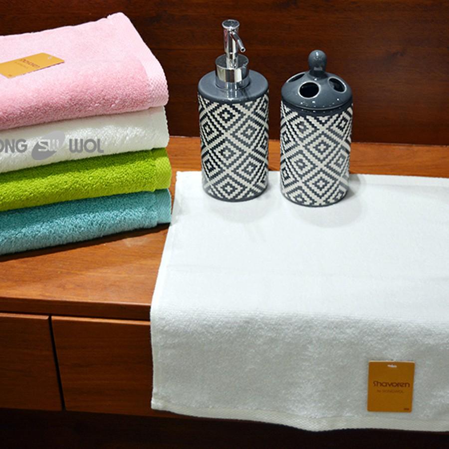 Khăn tắm khăn mặt SongWol Organic 40*75cm và 34*78cm màu đơn- Giao ngẫu nhiên
