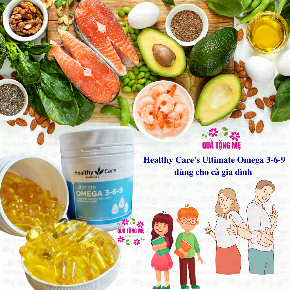 Omega 3-6-9 Úc Healthy Care Ultimate 1000mg Tạo sức khỏe cho tim, não, khớp, mắt và cải thiện da khô - QuaTangMe Extaste