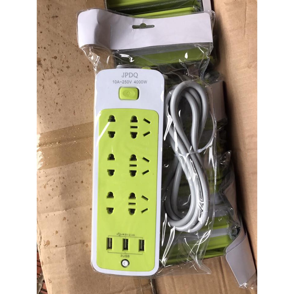 Ổ CẮM SẠC ĐIỆN THOẠI 6 Ổ CẮM, 3 USB cực tiện lợi