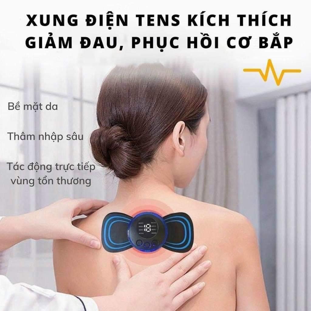 MÁY MASSAGE VAI GÁY VÀ TOÀN THÂN MINI XUNG ĐIỆN EMS SIÊU TIỆN LỢI