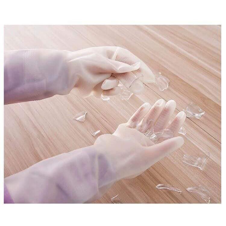 Găng Tay Cao Su Siêu Dai Con Hươu Bảo Vệ Đôi Tay Lót nỉ có bo chun siêu ấm