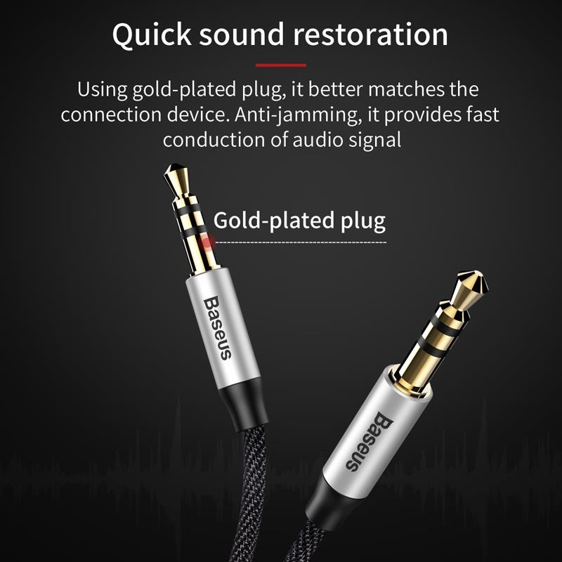 Dây cáp âm thanh AUX Audio 3.5mm Baseus M30 100cm - hàng chính hãng