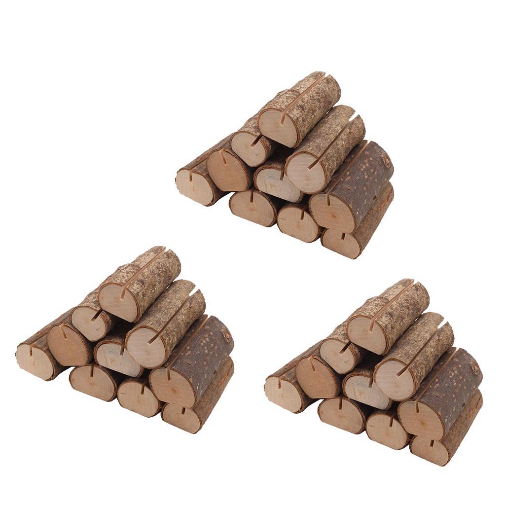 30x Wooden Table Number Holders Wooden Place Card Holder Wedding Card Holder