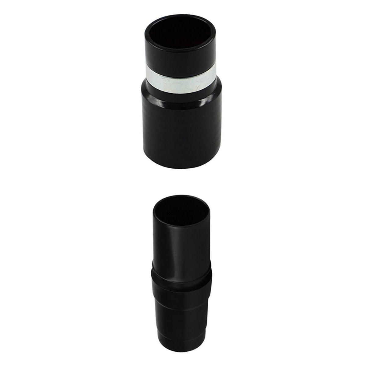 2pc Vacuum Cleaner Brush Nozzle Hose Connector Adapter 32mm Inner Dia. Black