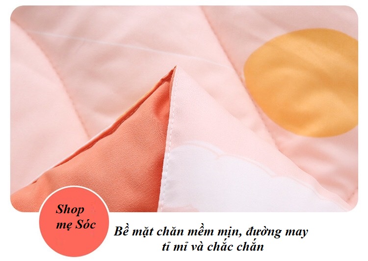 [120*150cm] Chăn Cotton Trần Bông Siêu Nhẹ, Siêu Ấm Cho Bé Họa Tiết Đáng Yêu