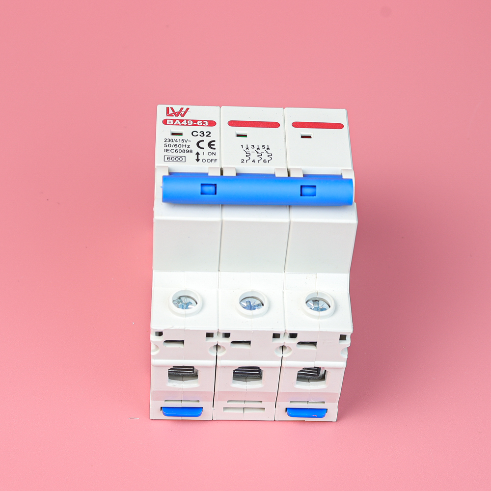 Aptomat ngắt mạch LW MCB AC 3P CB tép  Bảo vệ quá tải ngắn mạch