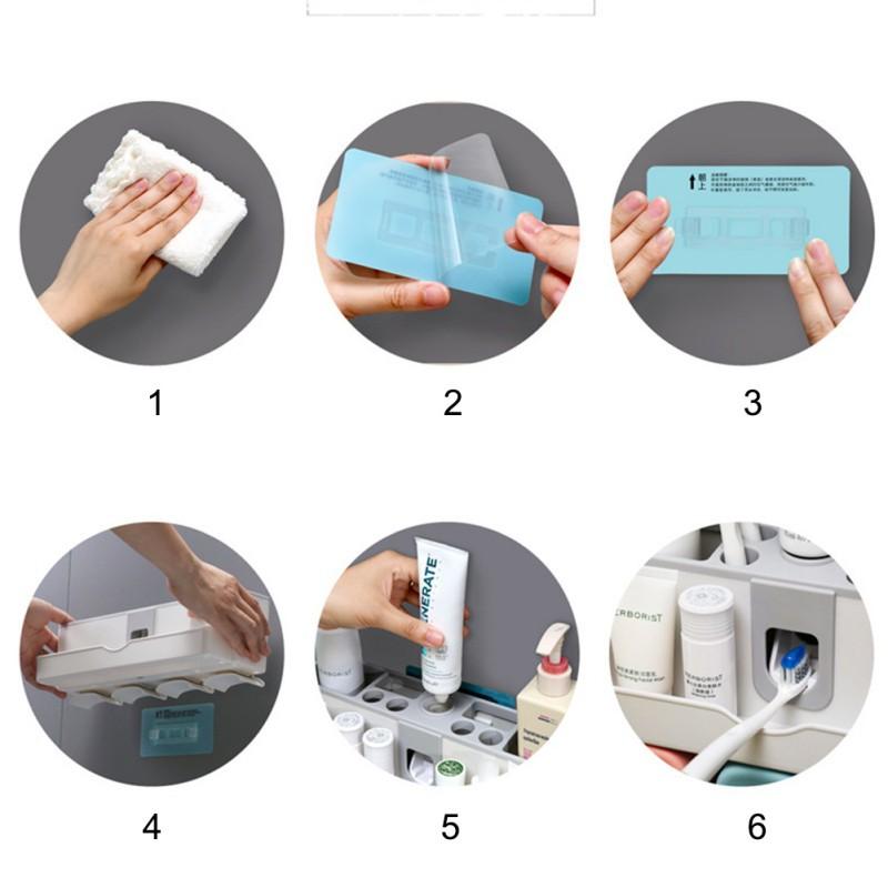 Hộp đựng bàn chải và kem đánh răng dán tường