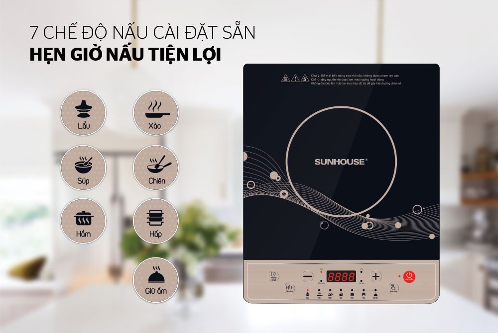 Bếp Điện Từ Cơ SUNHOUSE SHD6149- Hàng chính hãng