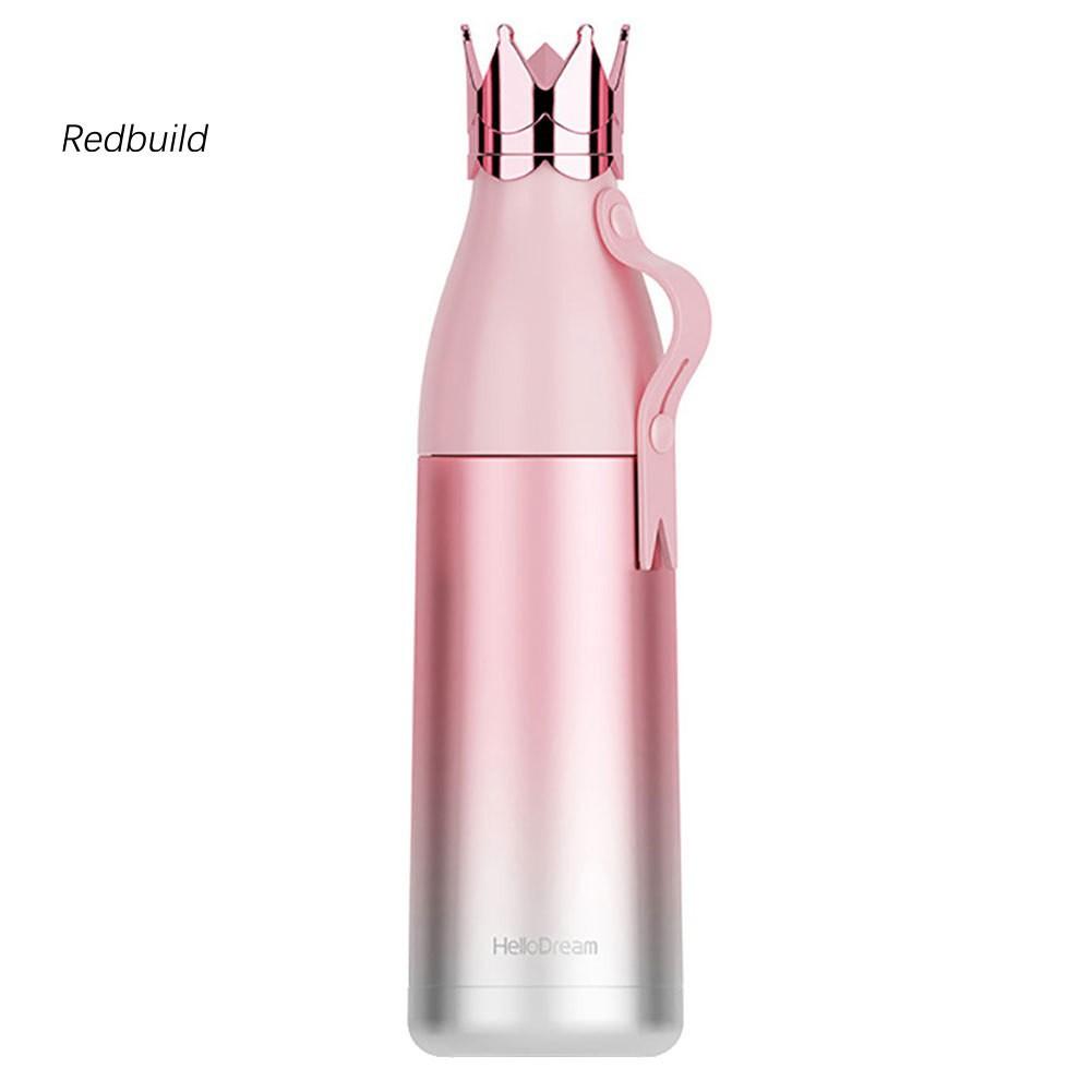 Bình Nước Giữ Nhiệt 240/350ml Hình Vương Miện Đỏ
