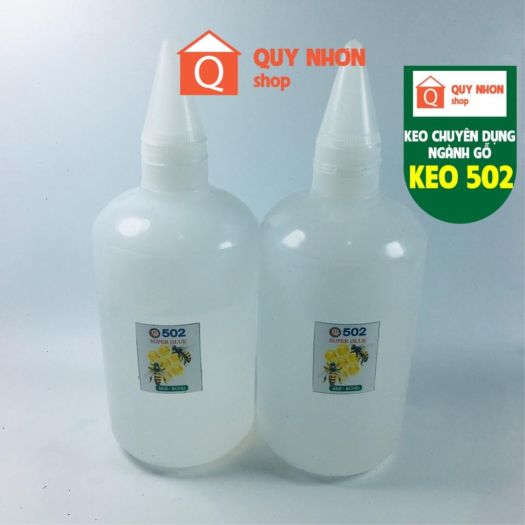 Keo 502 chai lớn siêu dính hiệu con ong hàng loại 1 chuyên dụng cho ngành gỗ, cơ khí ... chai 500g