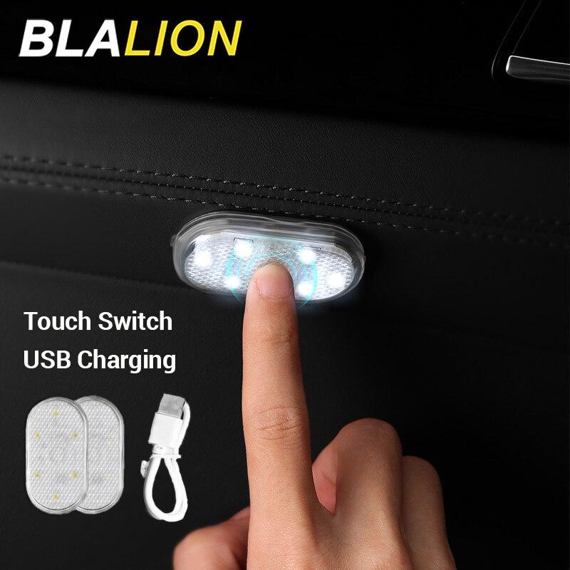 Đèn ô tô cảm ứng Đèn LED không dây Sạc USB 2/1 cái Đèn đọc sách trần có thể sạc lại trên mái nhà Độ sáng cao Phụ kiện tự động