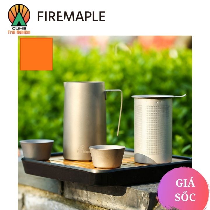 Bình pha trà Firemaple 340ml Titanium tiện dụng cho du lịch cắm trại FMP-T320