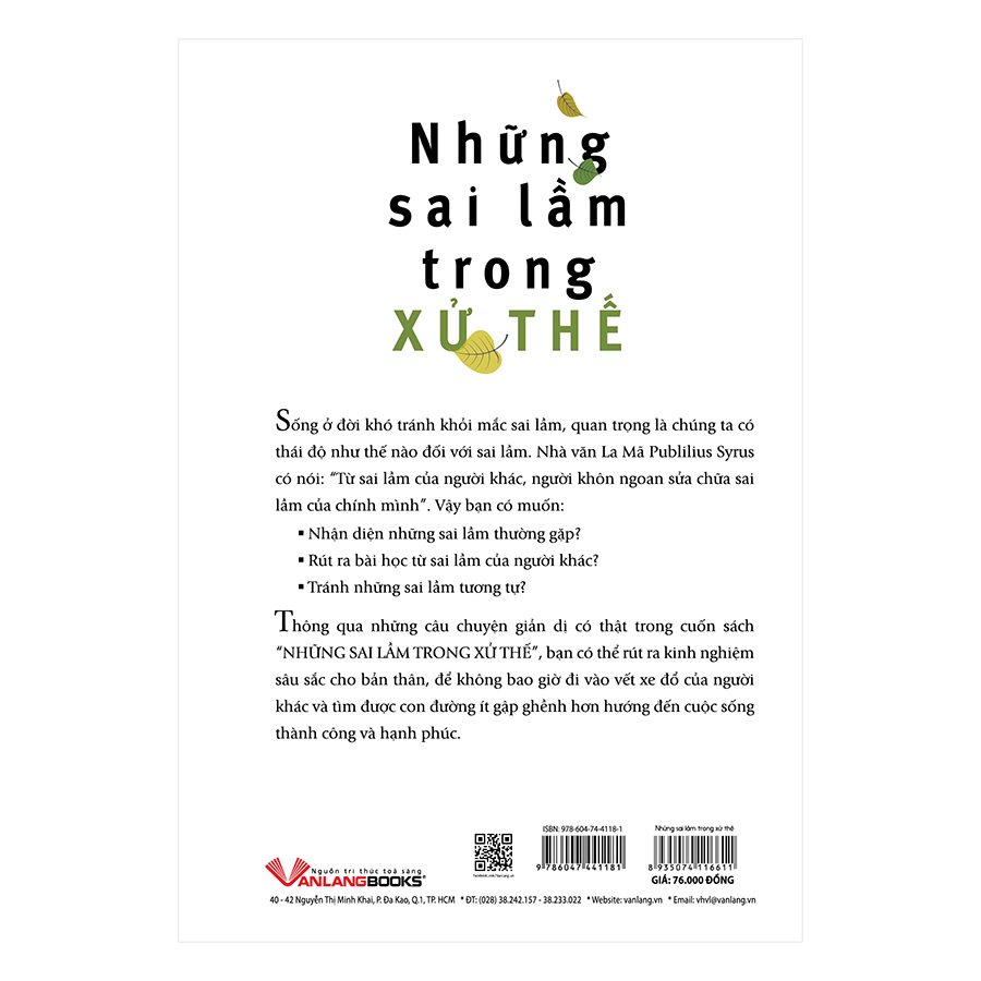 Những Sai Lầm Trong Xử Thế