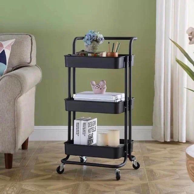 KỆ SẮT 3 TẦNG CÓ BÁNH XE TIỆN LỢI